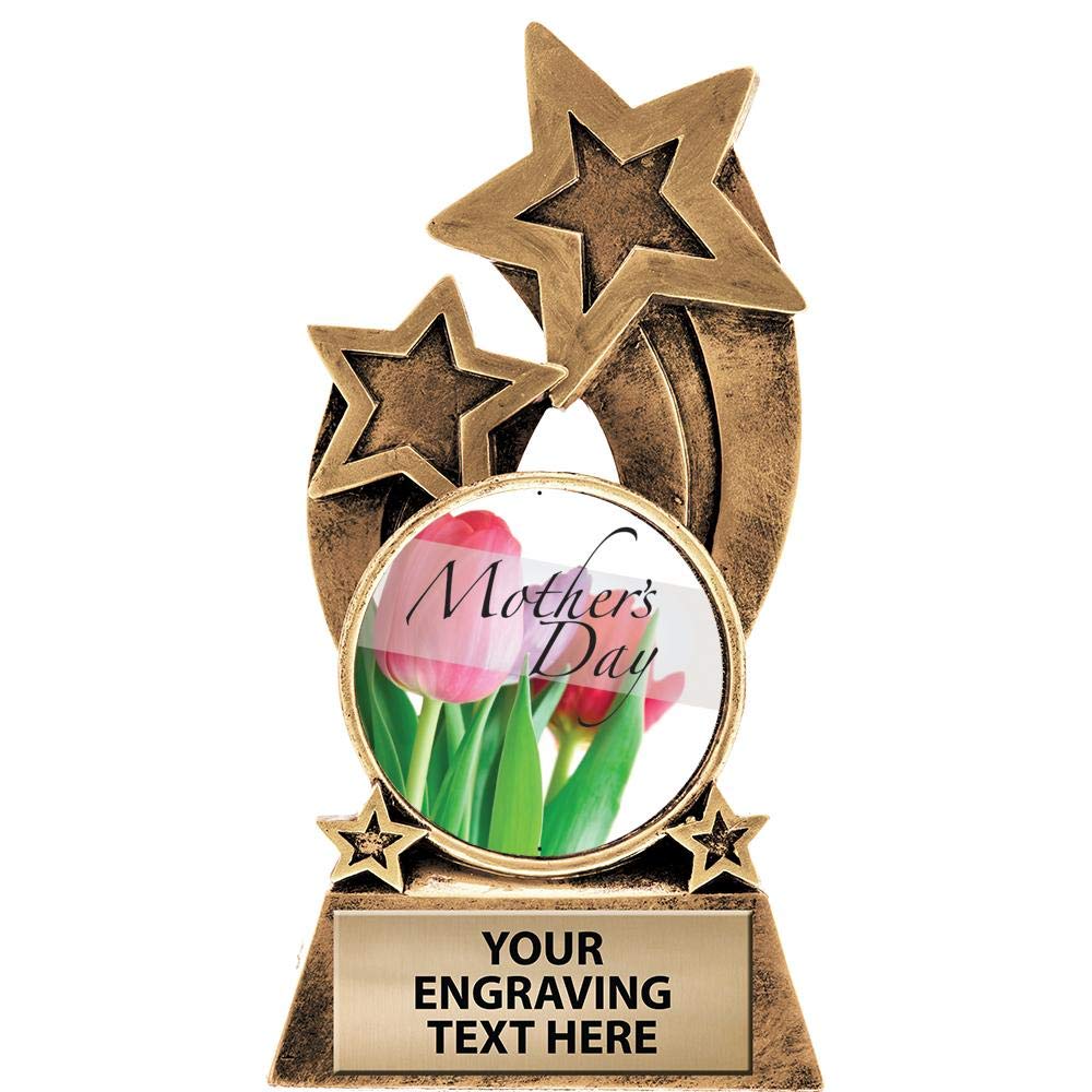 5.5 Inch Custom Engraved Mother's Day Trophy Award - Glory Resin Keepsake for Mom - Perfect for Mother's Day Gifts, Appreciation Ceremonies & Special Recognition