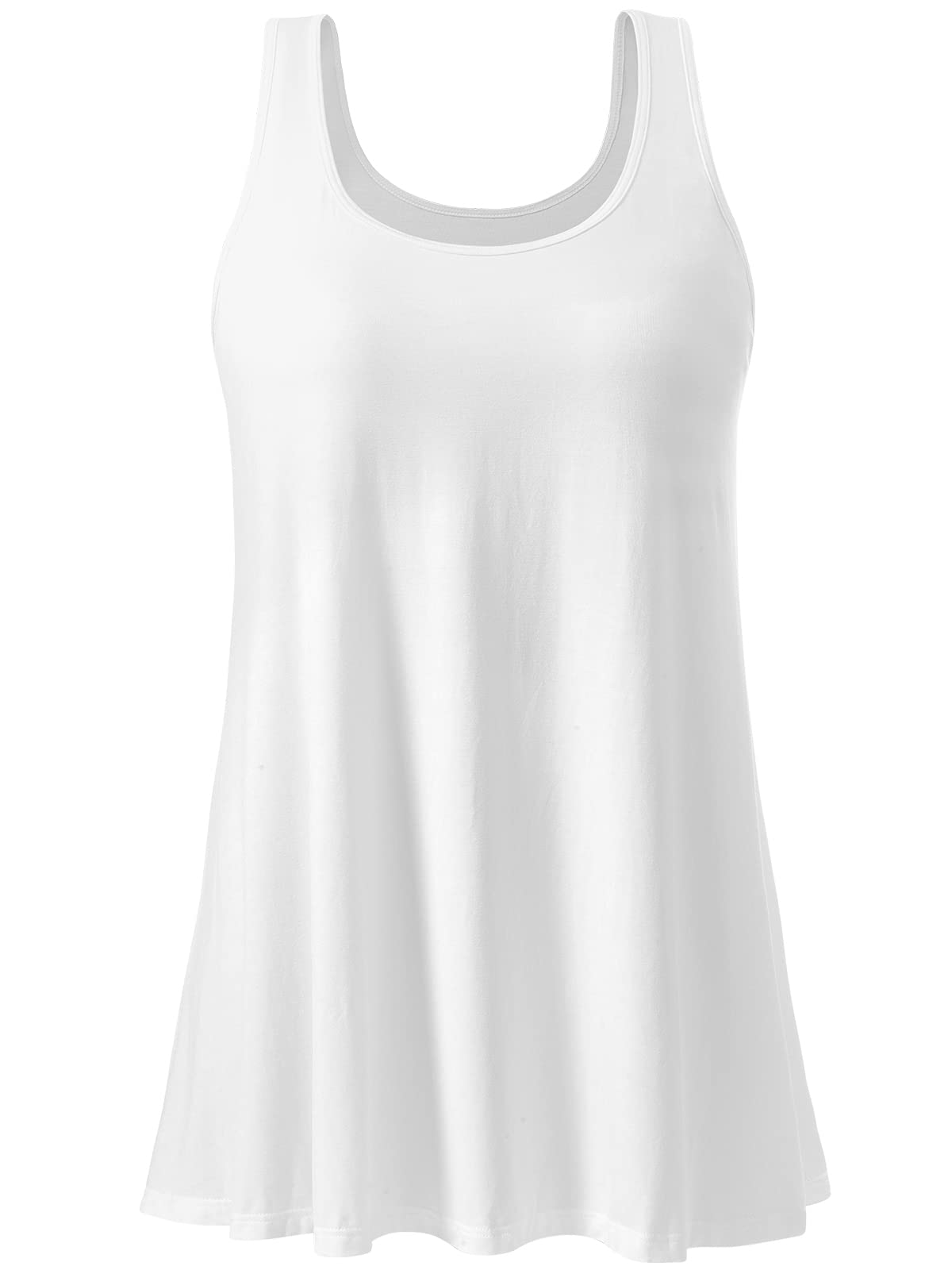Women's Air Curvey Tank Top with Built-in Bra - Casual Flowy Pleated Loose Fit S-XXXXL | Perfect for Summer, Yoga, Beach & Everyday Wear