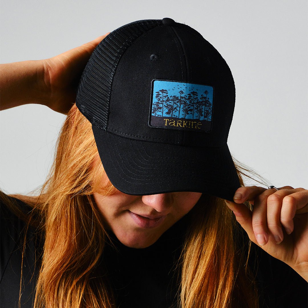 Women's Canopy Trucker Hat - Black Adjustable Snapback Cap for Outdoor Adventures, Hiking & Casual Wear