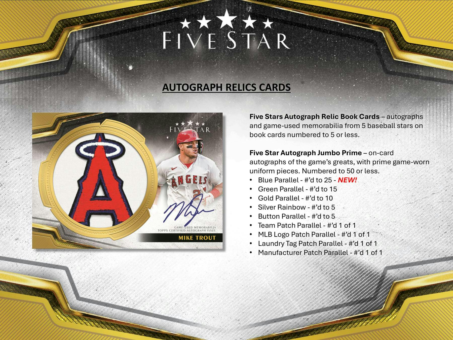 2024 Topps Five Star Baseball Hobby Box - Premium MLB Trading Cards Collection for Collectors & Investors - Perfect for Sports Memorabilia Displays & Fantasy Baseball Enthusiasts