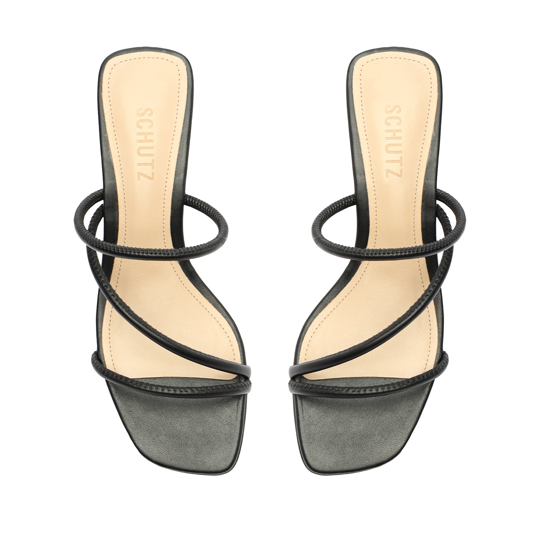 Chessie Women's Mid Nappa Leather Sandals - Comfortable Casual Strappy Slide Sandals for Summer, Beach, and Vacation Wear