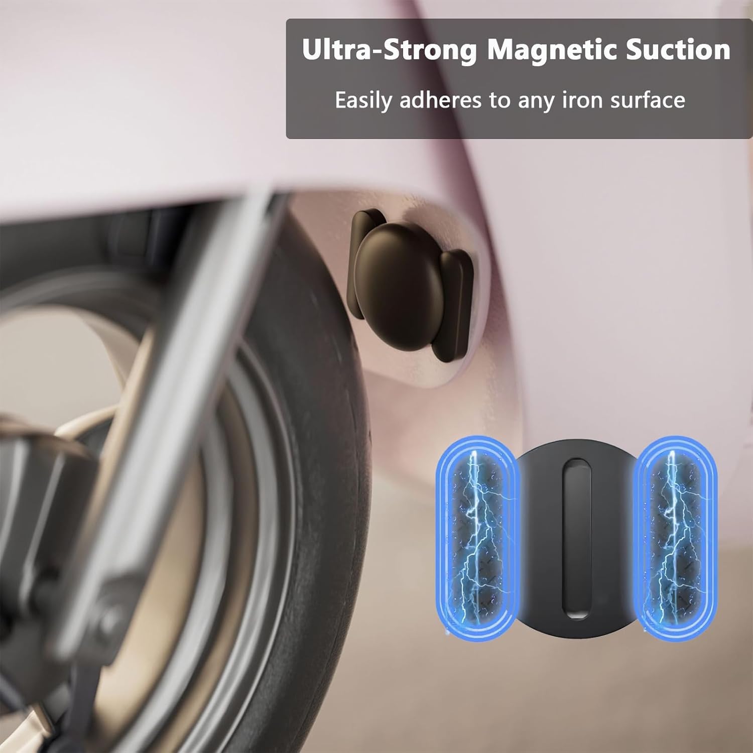 Mini Magnetic GPS Tracker for Vehicles - No Monthly Fee, Hidden Car Tracking Device with Find My (iOS Only) | Real-Time Location Tracking for Cars, Trucks, Fleet & Personal Use