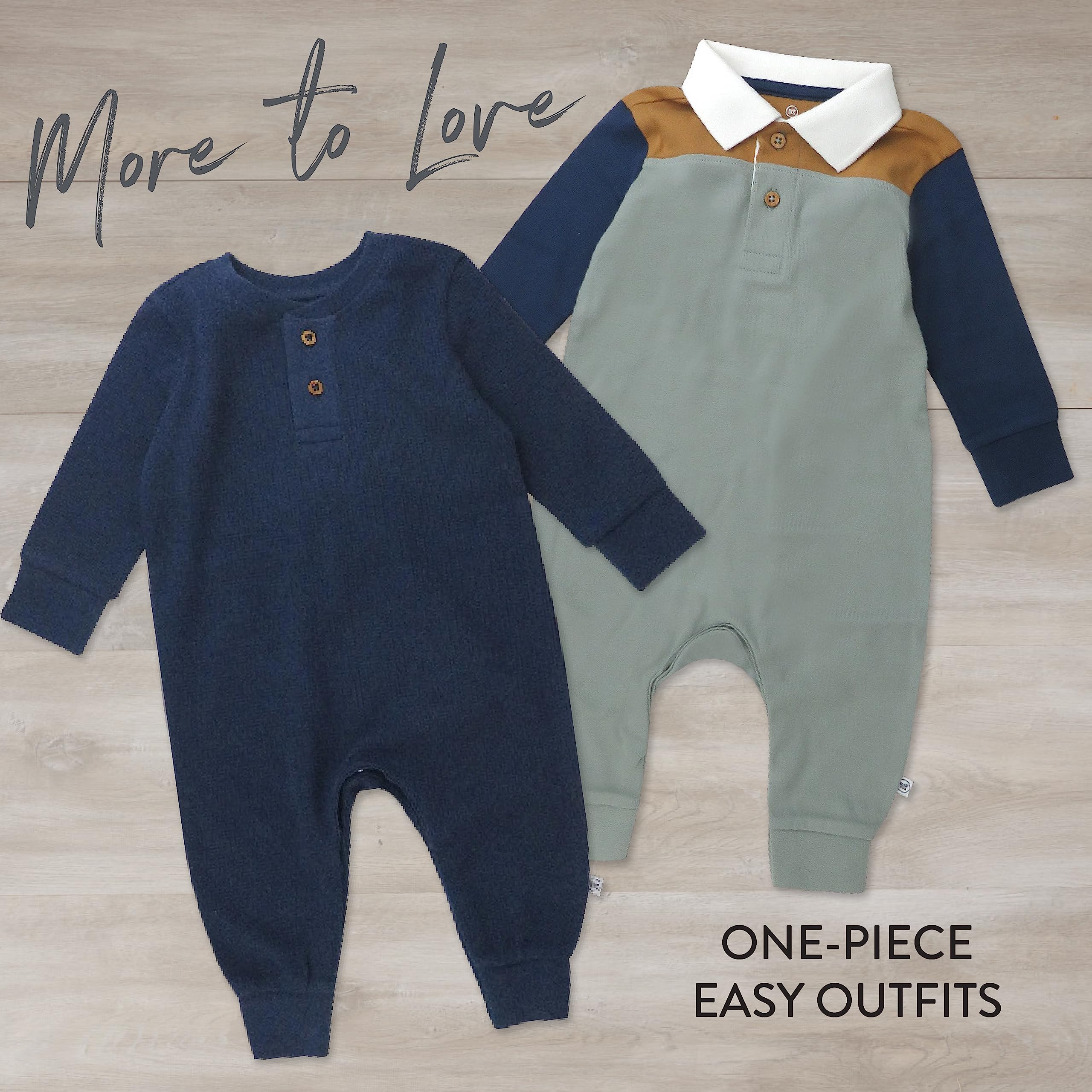 HonestBaby Unisex Baby Reversible Coverall - 100% Organic Cotton Jumpsuit for Boys & Girls | Perfect for Playtime, Daycare & Outdoor Adventures
