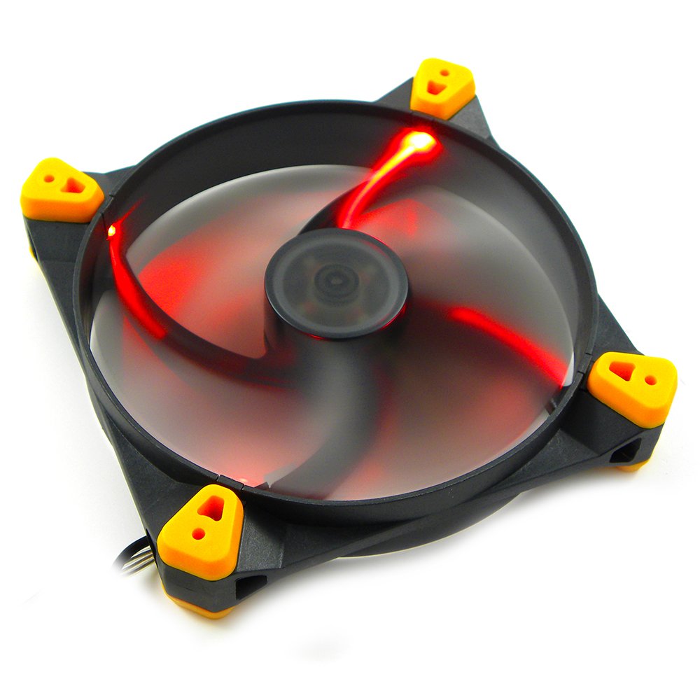 Antec True Quiet 120mm Red LED Case Fan - Ultra Silent Cooling for PC Gaming, Workstation & Home Office Use