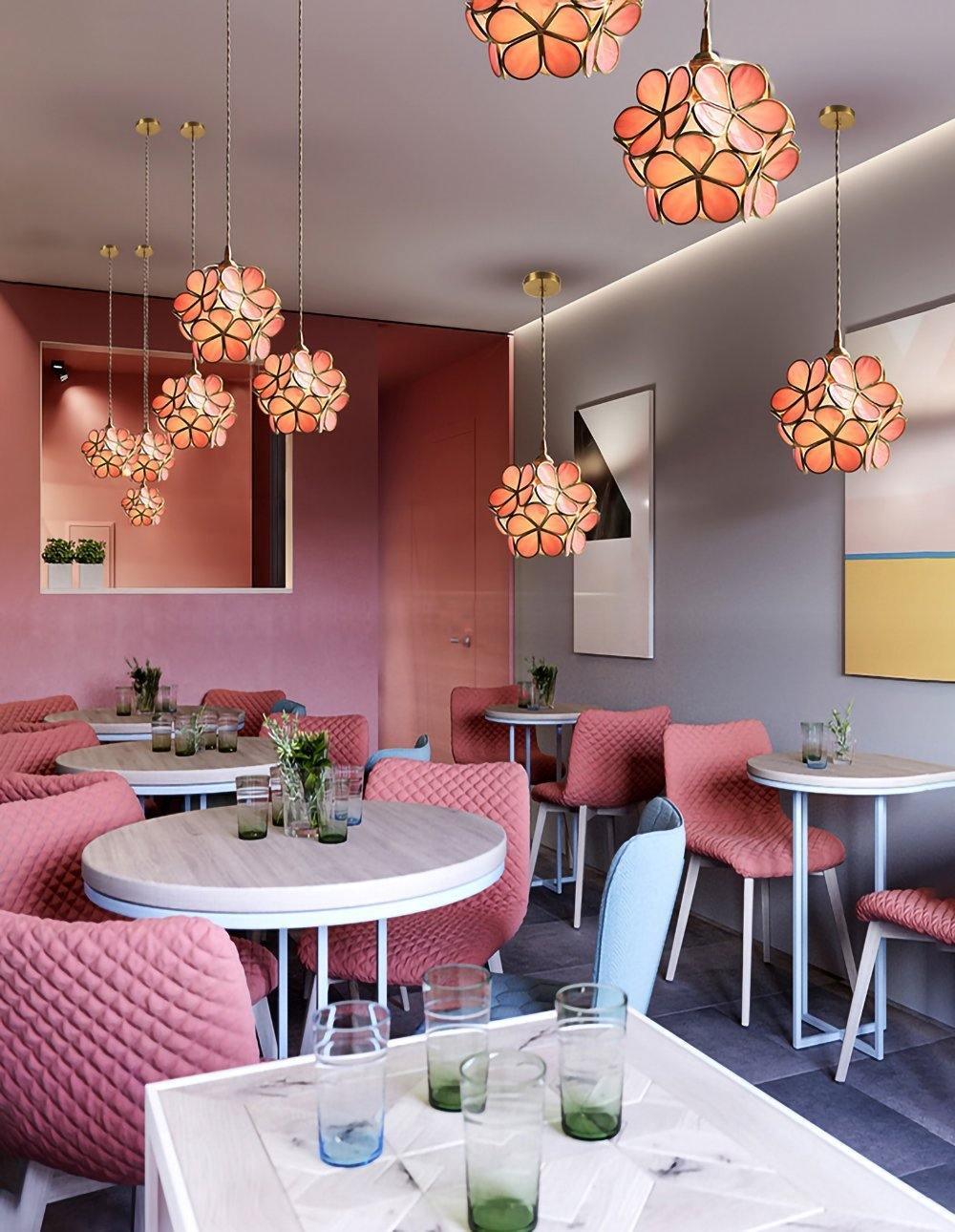Modern Glass Petal Pendant Light - Elegant Floral Ceiling Lighting Fixture for Dining Room, Kitchen Island & Bedroom Decor
