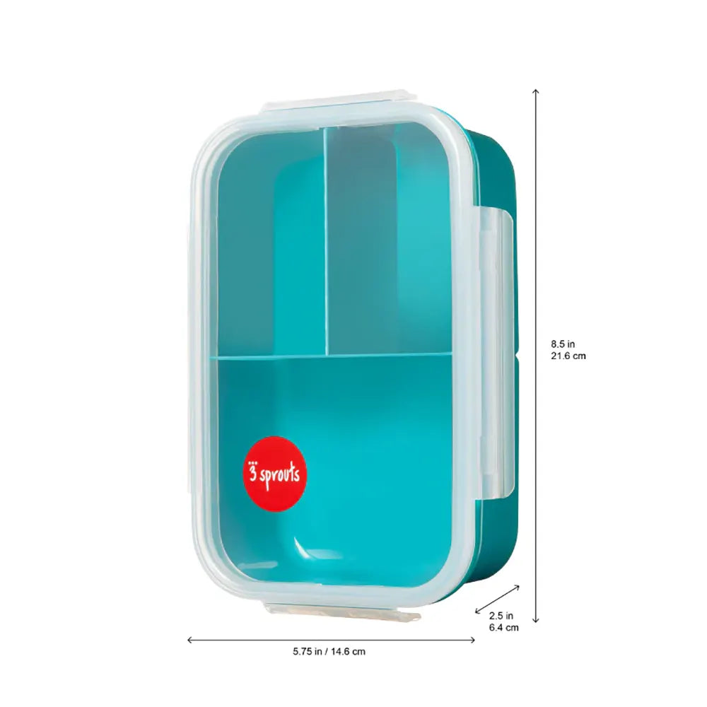 3 Sprouts Bento Box for Kids - Adorable Bear Design Lunch Box, Leak-Proof & Eco-Friendly Food Container for School, Work, or Picnics