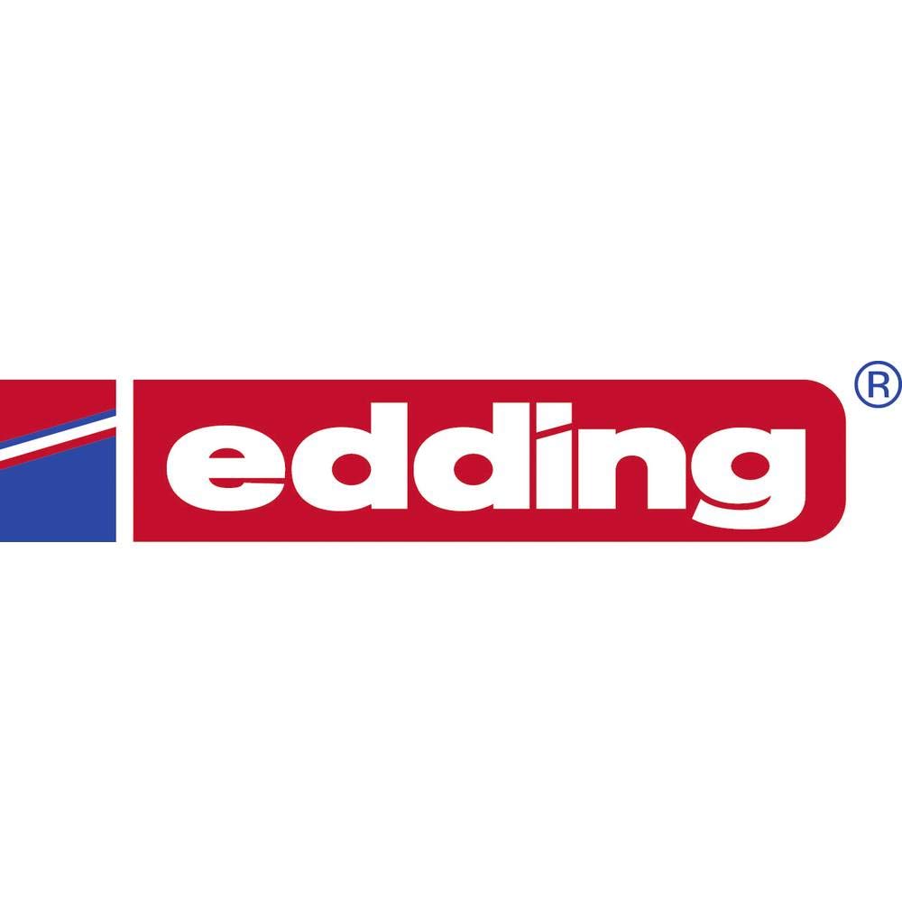 Edding Permanent Industrial Marker Pen - Red (2mm Tip) for Metal, Plastic, Glass & Wood - Ideal for Labeling, DIY Projects & Industrial Use