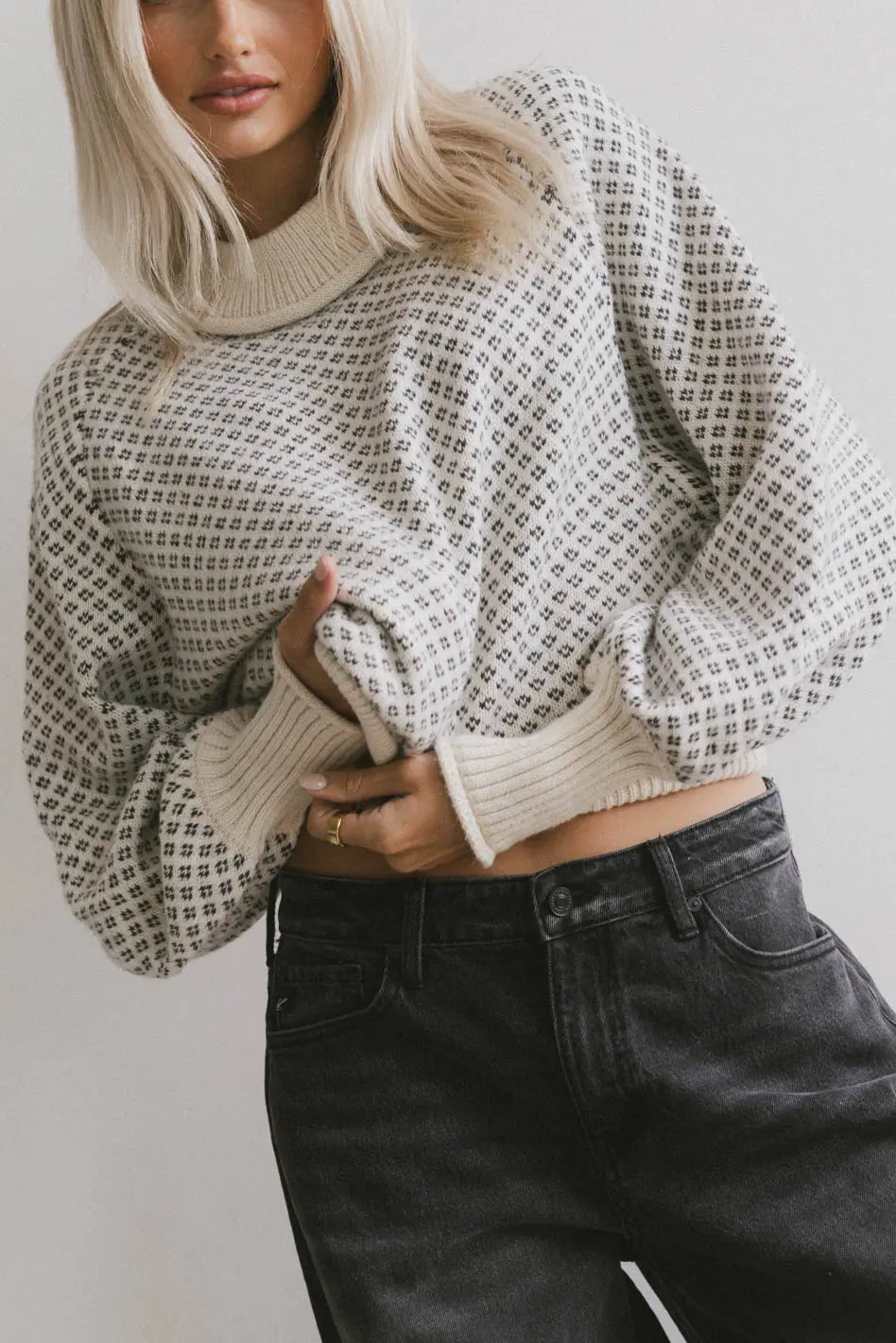 Nathalia Ivory Knit Sweater for Women | Cozy Winter Pullover | Perfect for Casual Outings, Office Wear & Holiday Gatherings