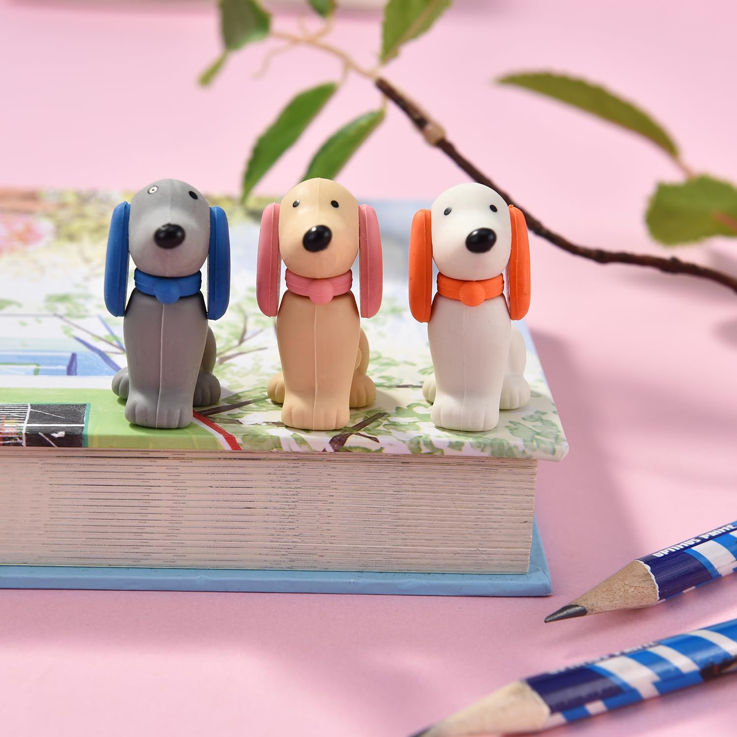 12 Pack 3D Animal Erasers for Kids - Fun Take Apart School Supplies for Party Favors & Gifts