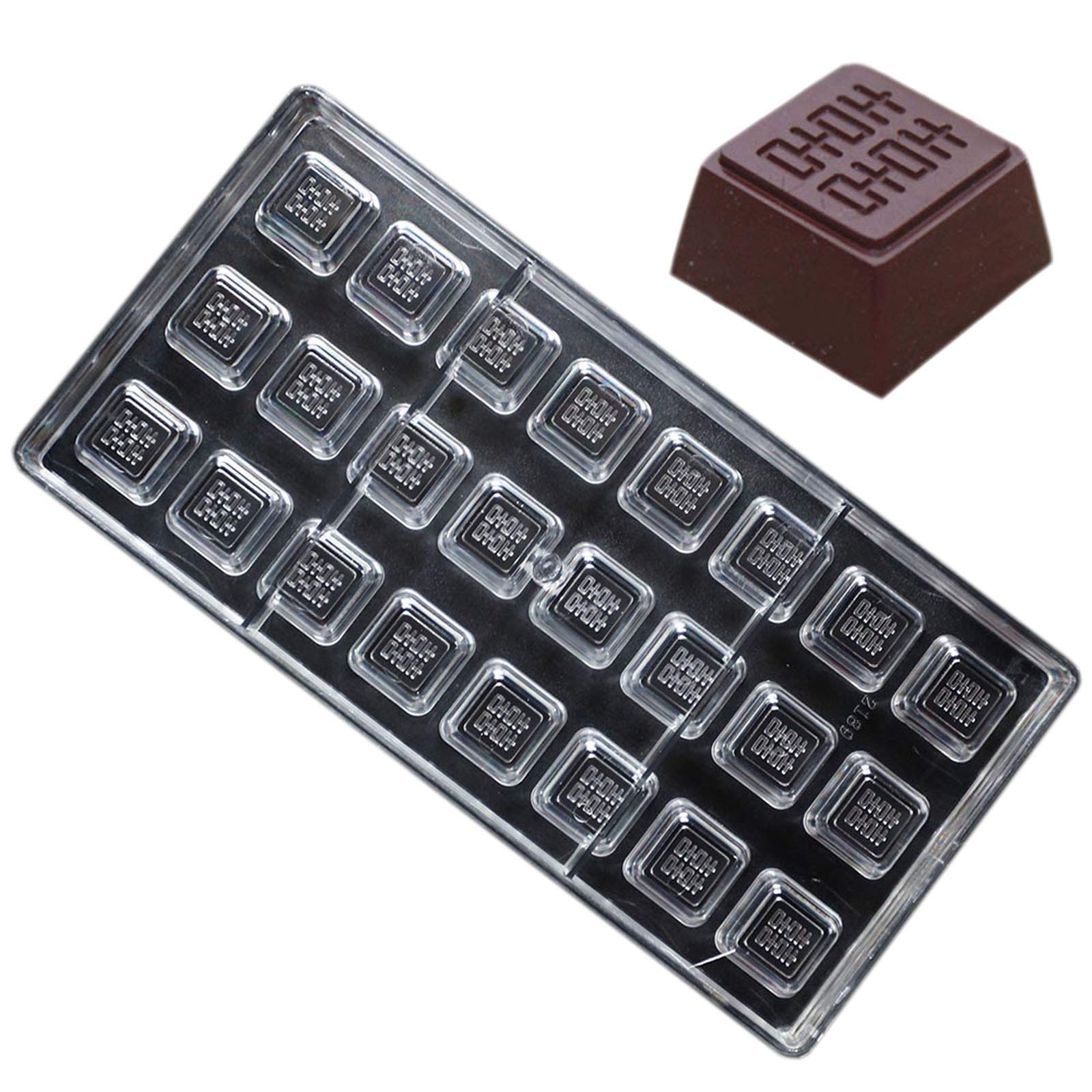 Premium Polycarbonate Chocolate Mold Set - DIY Candy Mould for Baking, Clear Hard Plastic Bakeware for Pastry Making (19334) - Perfect for Homemade Chocolates, Cake Decorations & Candy Crafts