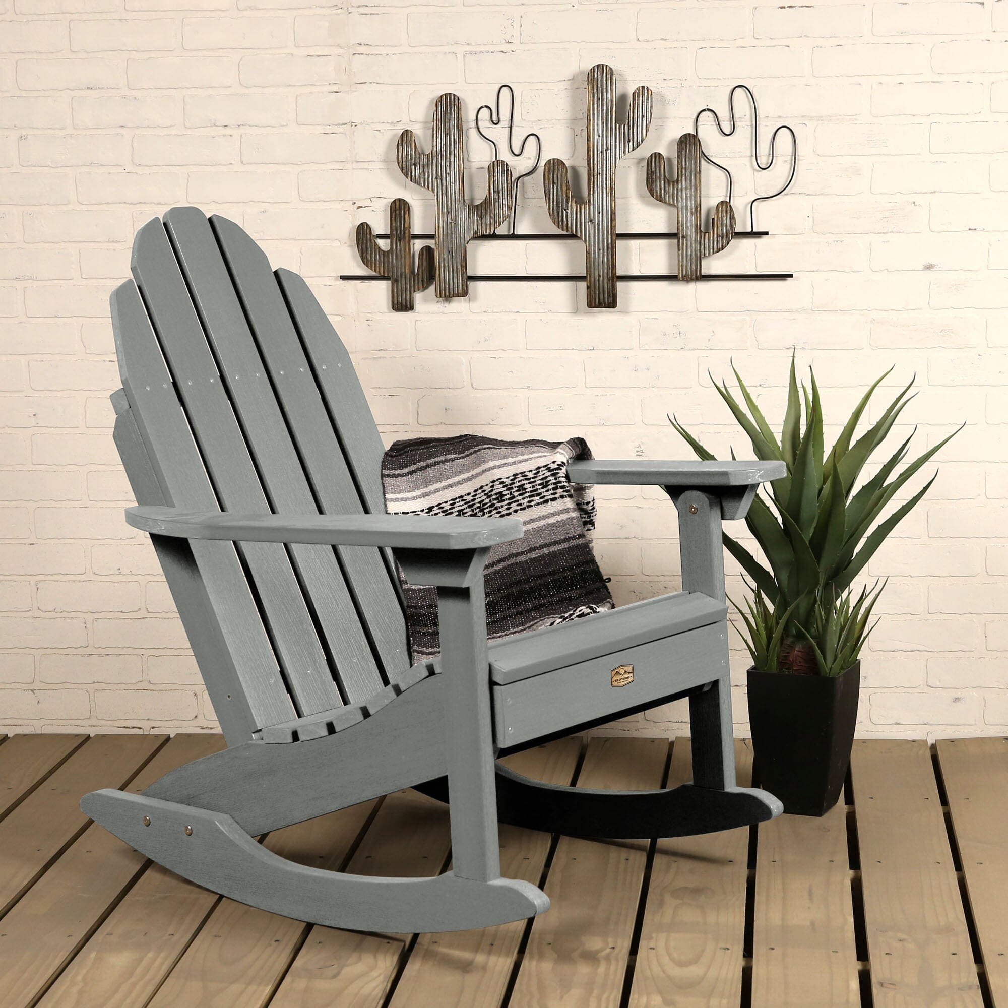 Premium Adirondack Rocking Chair - Outdoor Patio Furniture, All-Weather Resin, Comfortable & Durable - Perfect for Porch, Garden, Deck, and Backyard Relaxation