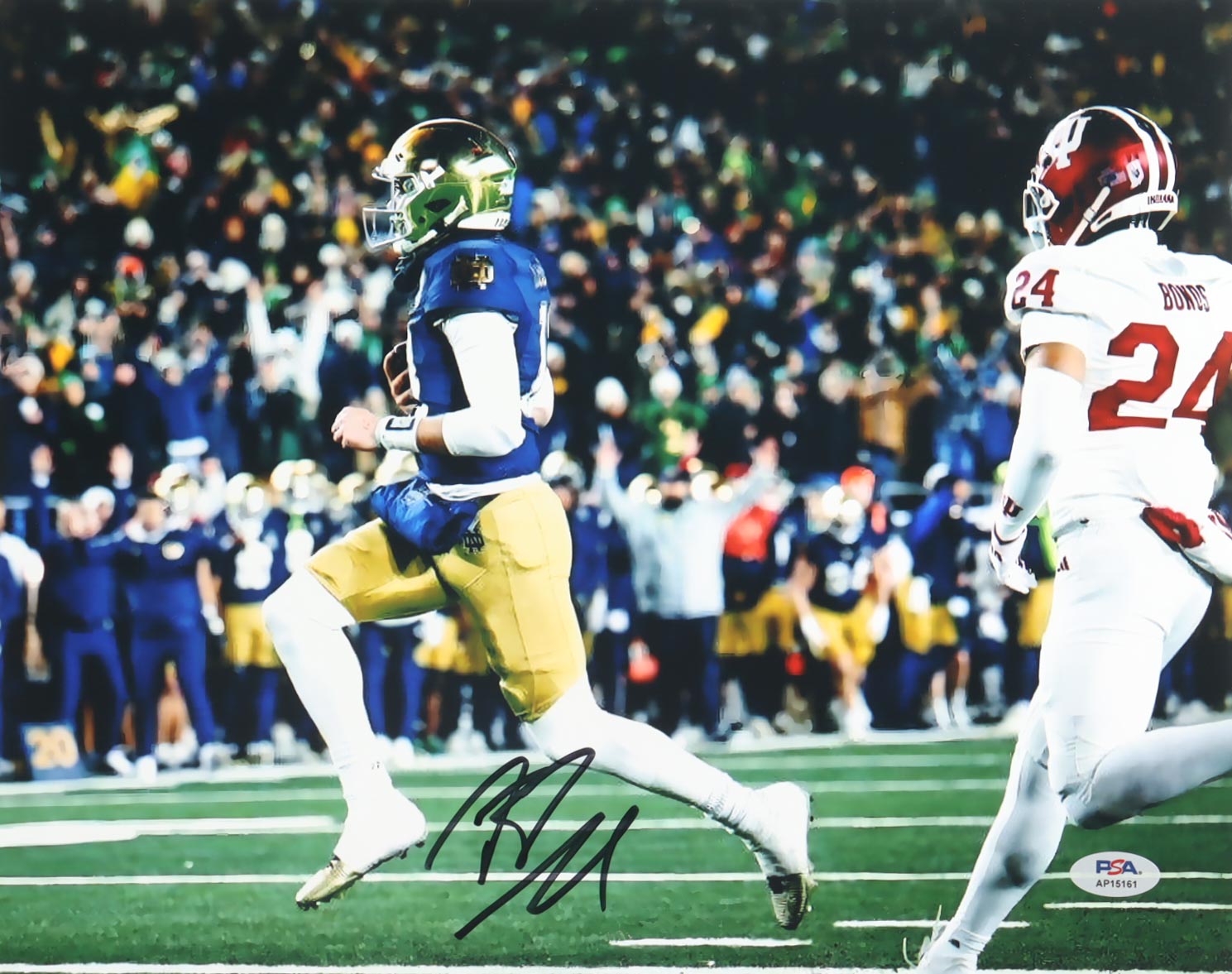 Riley Leonard Autographed Notre Dame Fighting Irish 11x14 Photo vs Indiana - PSA Certified Collectible - Perfect for Sports Memorabilia Displays, Fan Gifts, and College Football Decor