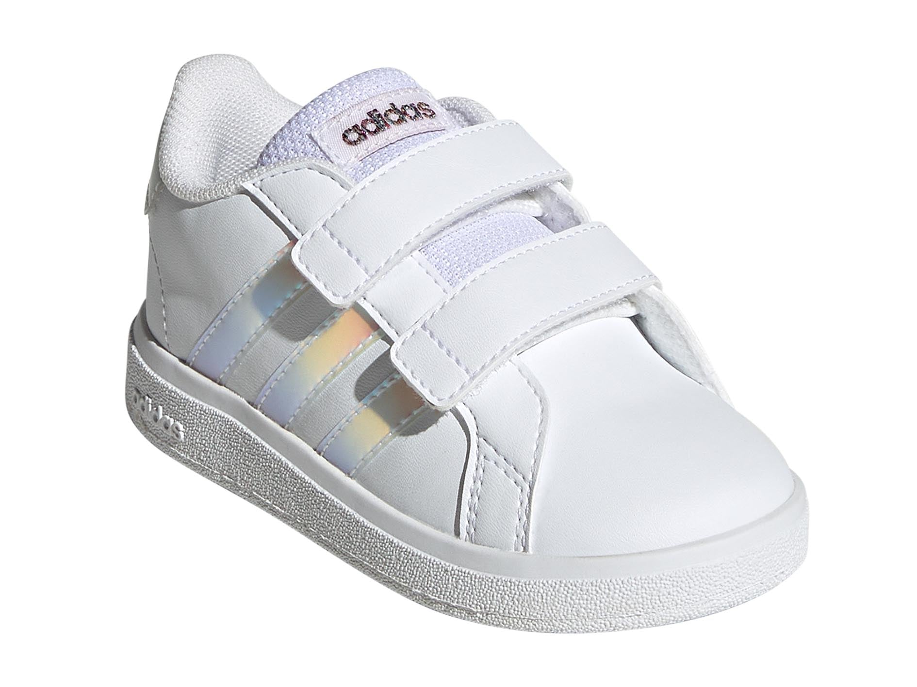 Adidas Infants Grand Court 2.0 Sneakers - White & Black Toddler Shoes for Boys & Girls - Comfortable Walking & Casual Play Shoes for Babies