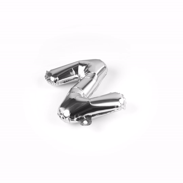 Balloonify Silver Mylar Letter Z Balloon - 16 Inch Large Foil Alphabet Balloon for Birthday Parties, Baby Showers & Wedding Decorations (1 Count)