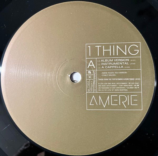 Amerie - 1 Thing (12-Inch Vinyl Single, M) - Perfect for DJs, Collectors & 2000s R&B Music Fans