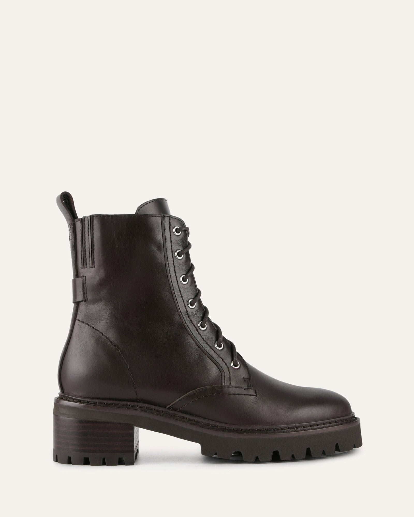 KODA Women's Flat Ankle Boots - Genuine Cacao Leather, Comfortable & Stylish for Casual Outfits, Office Wear & Fall Fashion