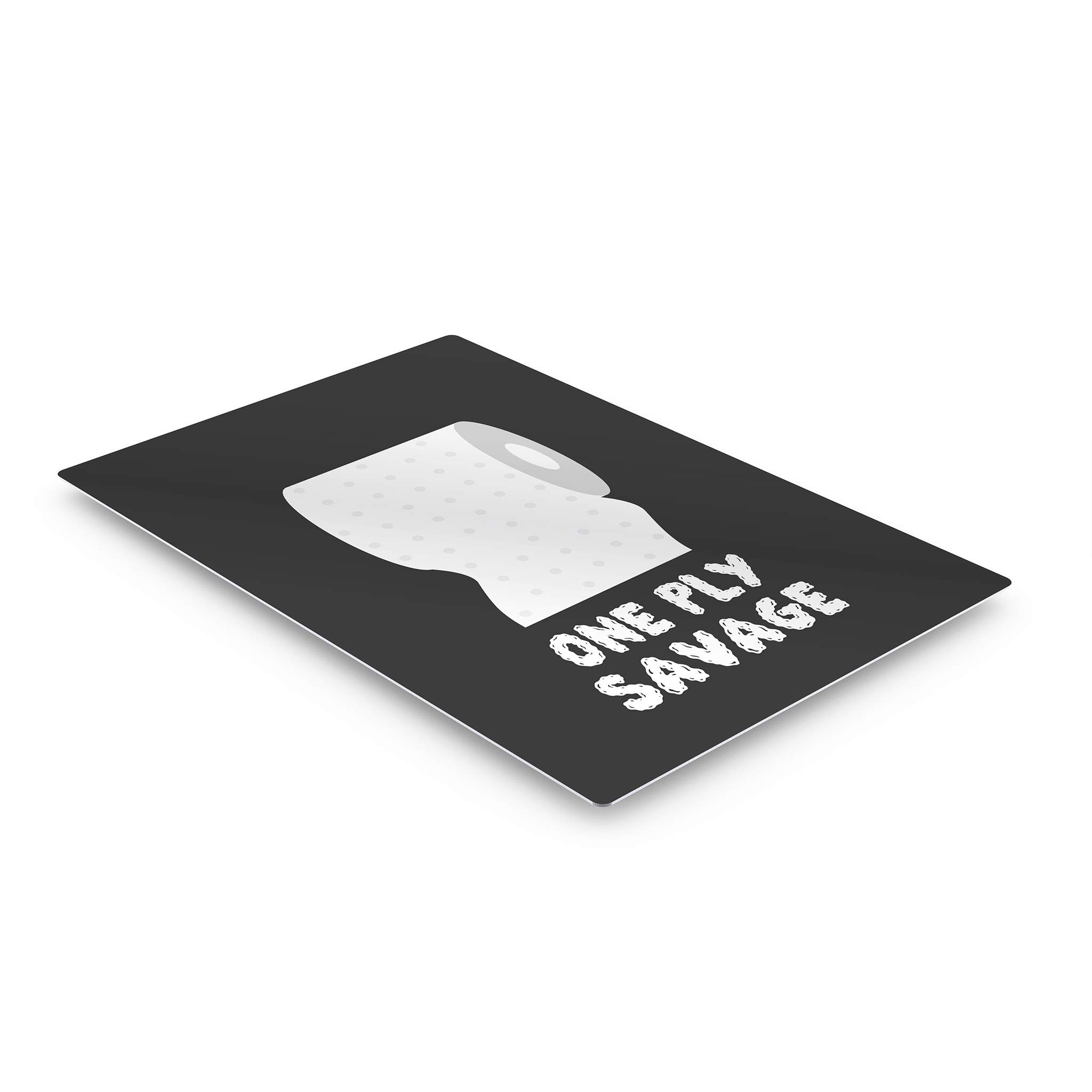 Funny Bathroom Wall Art - Smile Art Design One Ply Savage Toilet Paper Quote Metal Print - 36x24 Inch Ready to Hang Bathroom Decor - Made in USA - Perfect for Powder Rooms, Guest Bathrooms & Home Humor Decor