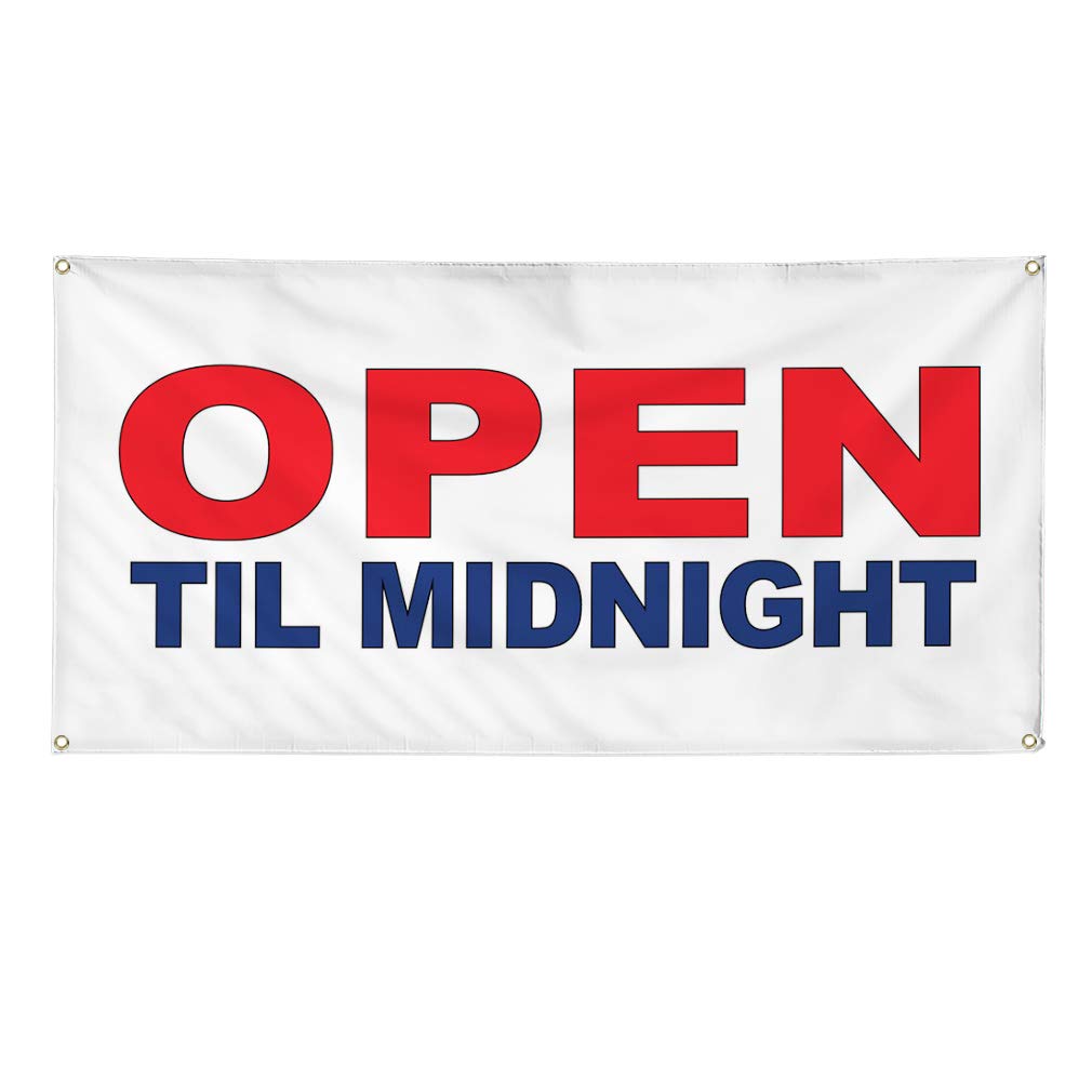 Vinyl Banner - 60x144 Inches, Weatherproof & Durable for Outdoor Use - Red & Blue Business Sign with 10 Grommets - Multiple Sizes Available - Perfect for Storefronts, Events, and Yard Advertising