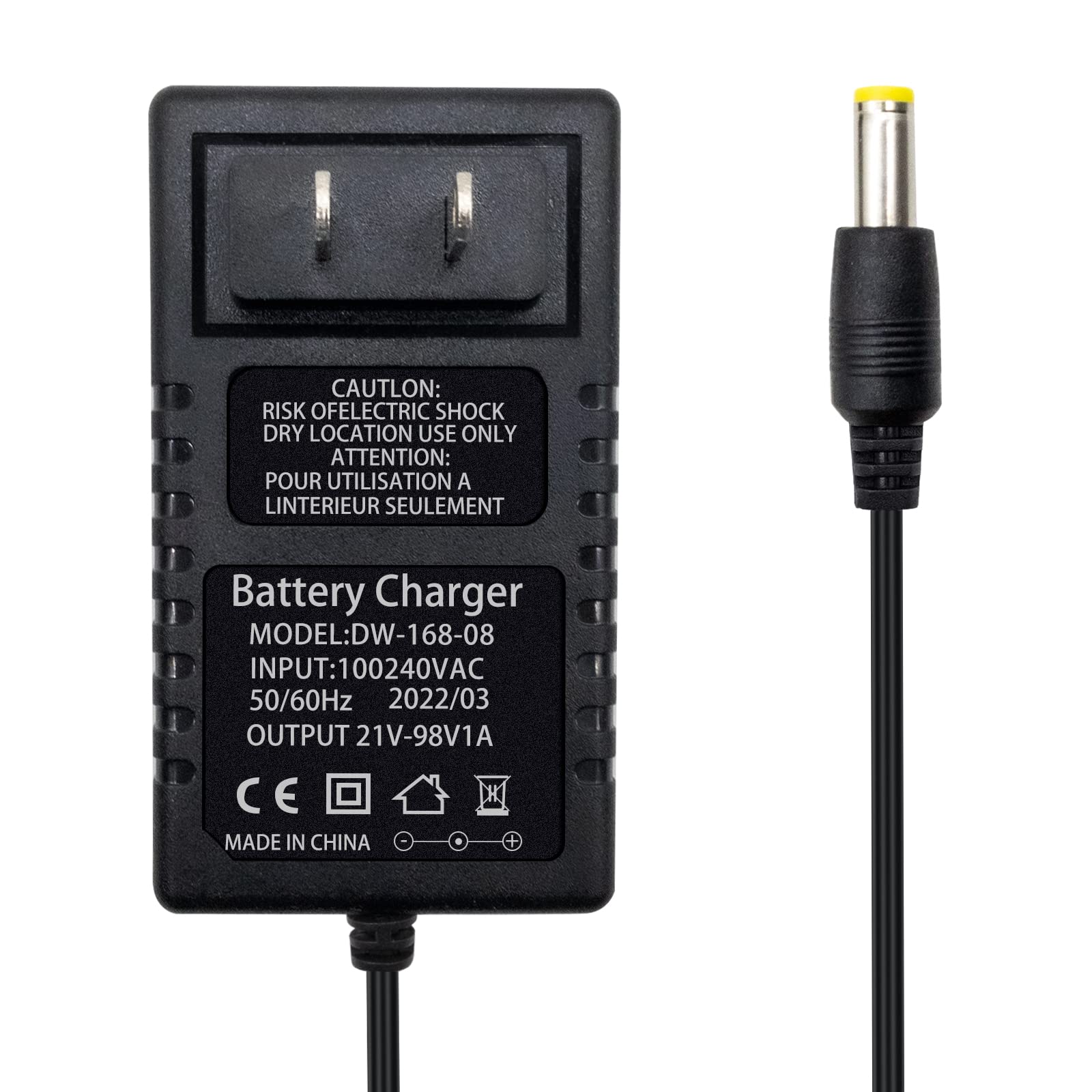 Mini Chainsaw Battery Charger - Lithium Battery Charger with American Standard Plug | Cordless Portable Charger for Handheld Electric Chainsaws | Perfect for Outdoor Cutting, Woodworking & DIY Projects