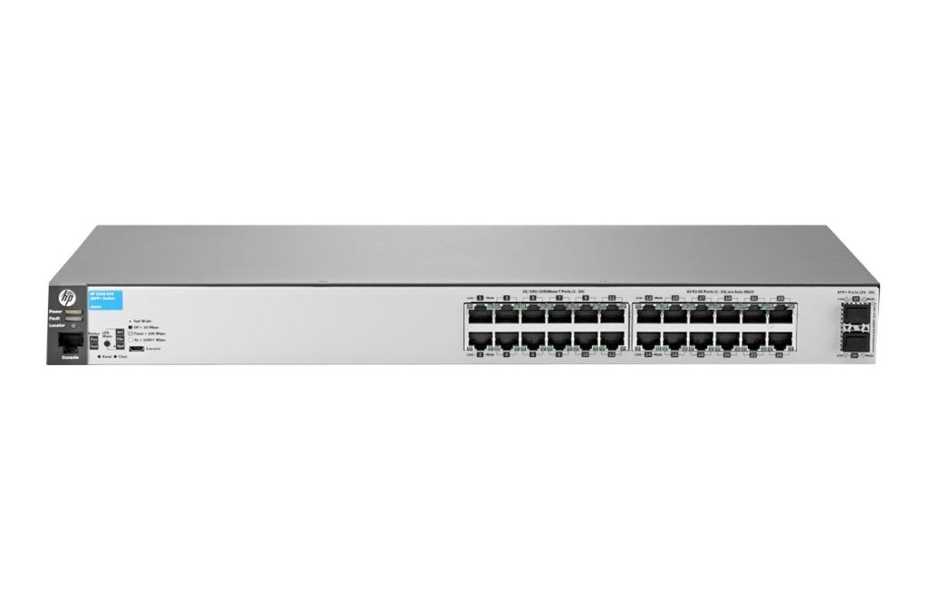 HP J9856A ProCurve 2530-24G-2SFP+ 24-Port Gigabit Ethernet Switch with 2 SFP+ Ports - Ideal for Small Business Networks, Office Connectivity & Data Center Use