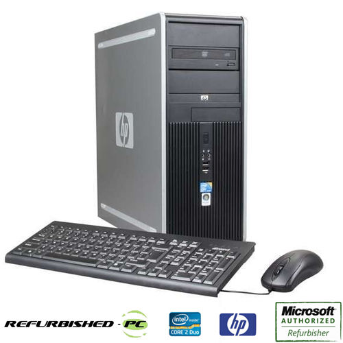 HP Tower Desktop Computer - Core 2 Duo Processor, Windows 7 Pro, 19