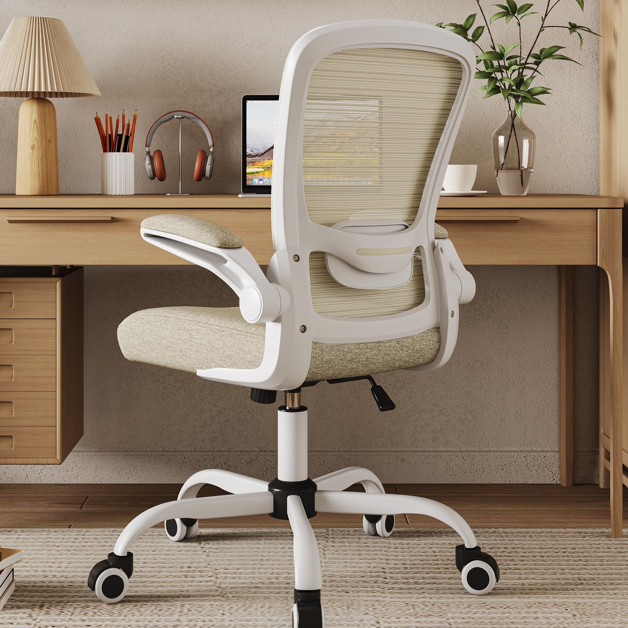 Ergonomic High Back Office Chair - Adjustable Lumbar Support & Thickened Seat Cushion Mesh Computer Desk Chair for Home & Office Workspaces | Perfect for Long Hours of Sitting, Gaming, and Remote Work
