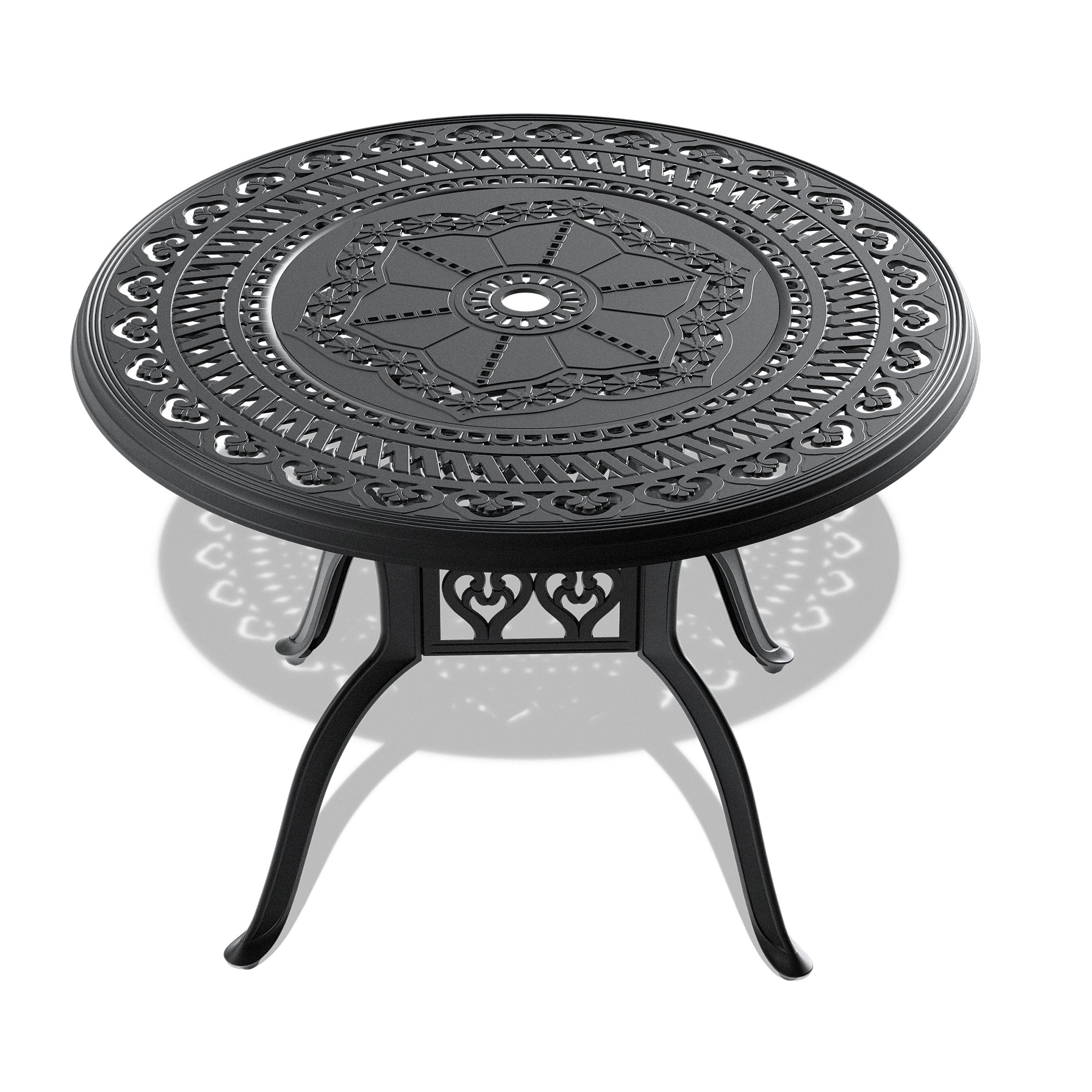 3-Piece Cast Aluminum Patio Furniture Set with Cushions - Outdoor Garden, Poolside & Backyard Lounge Seating - Includes Comfortable Cushions (Random Colors)