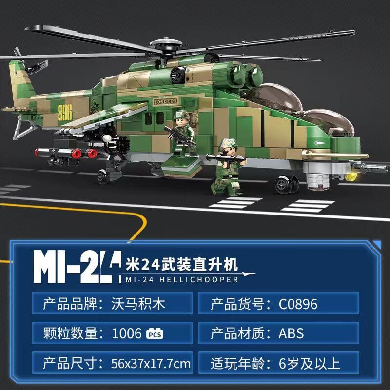 WOMA C0896 Mi-24 Hind Attack Helicopter Toy - Military Aircraft Model for Collectors & Kids | Perfect for Play, Display & Gifting
