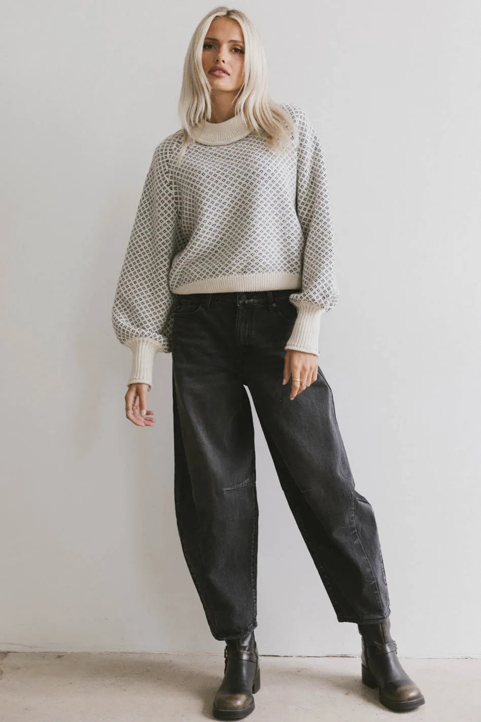 Nathalia Ivory Knit Sweater for Women | Cozy Winter Pullover | Perfect for Casual Outings, Office Wear & Holiday Gatherings