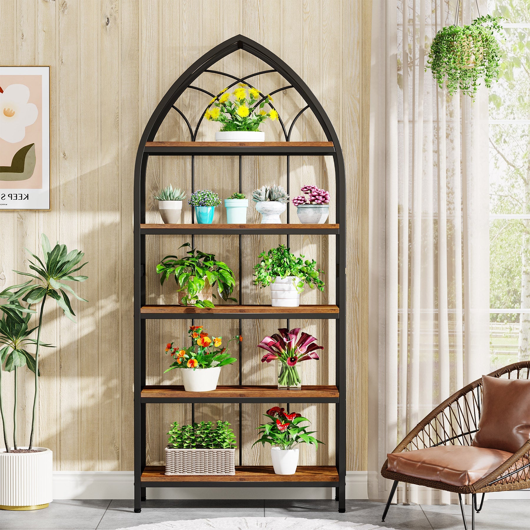 5 Tier Plant Stand for Indoor Outdoor - 74.8