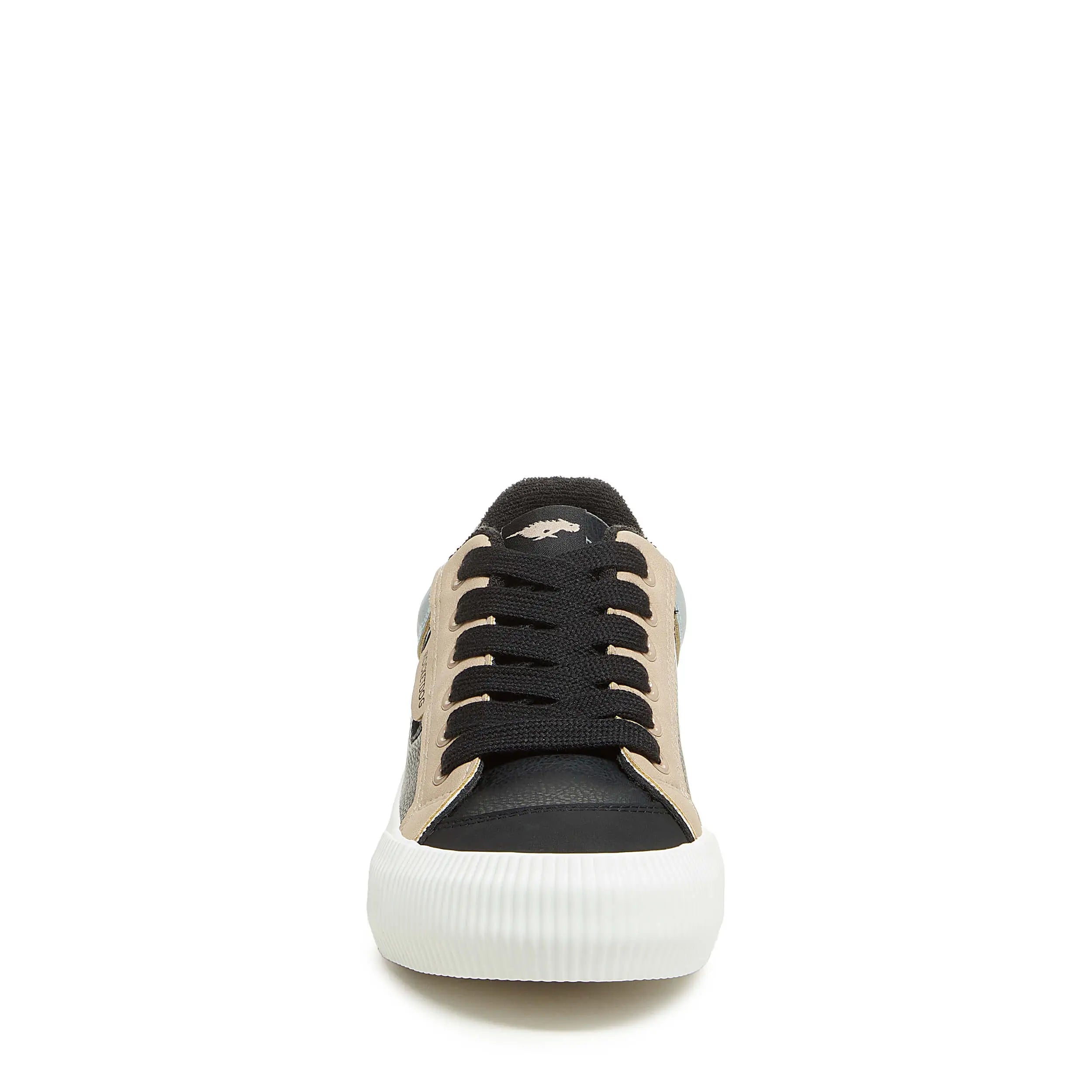 Stylish Black and White Color Block Sneakers for Women - Comfortable Casual Walking Shoes for Running, Gym, and Everyday Wear