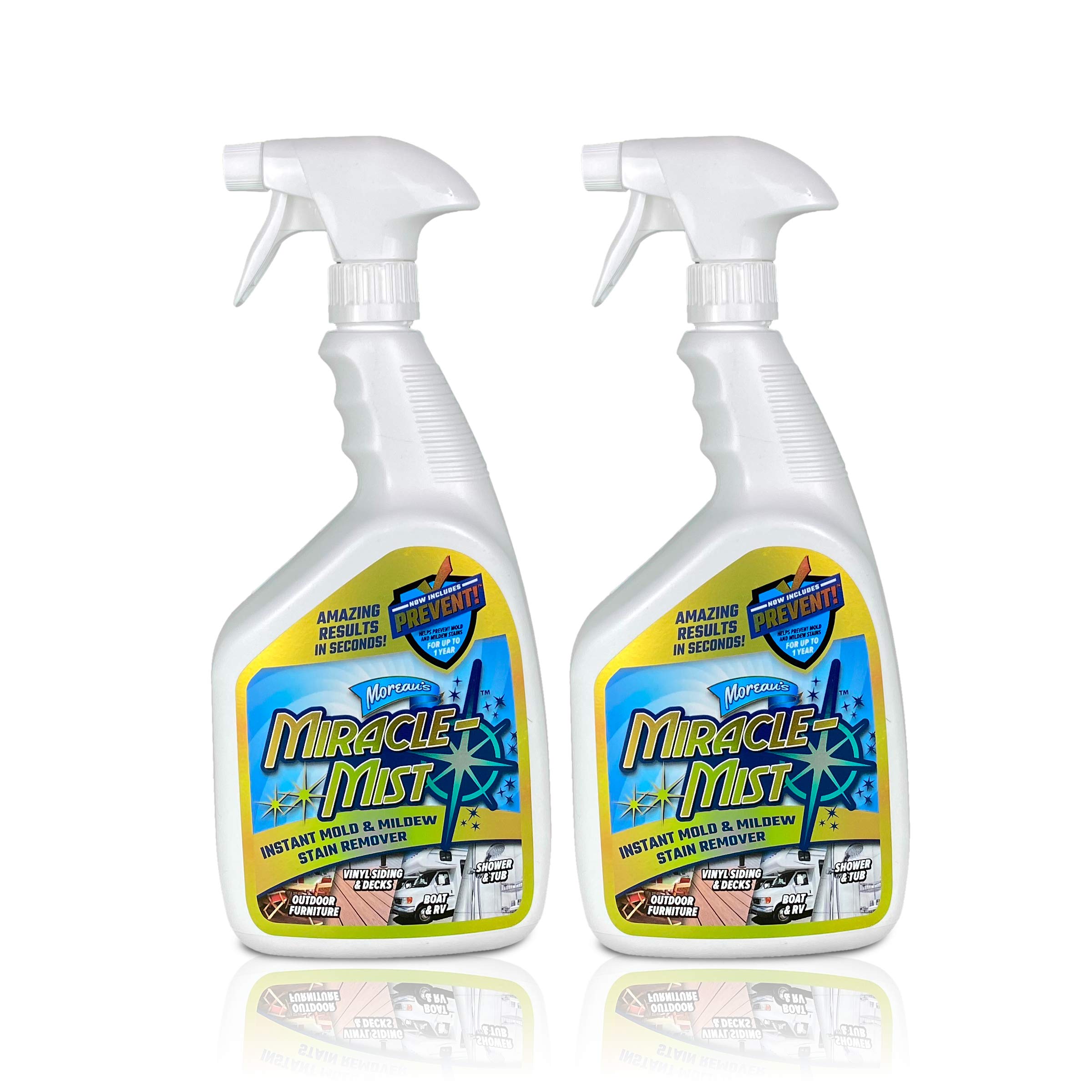 Instant Cleaner for Indoor and Outdoor Use - 32oz (2 Pack, 64oz Total) | Multi-Surface Spray for Kitchen, Bathroom, Floors & Patio Furniture | Powerful Stain Remover & Disinfectant
