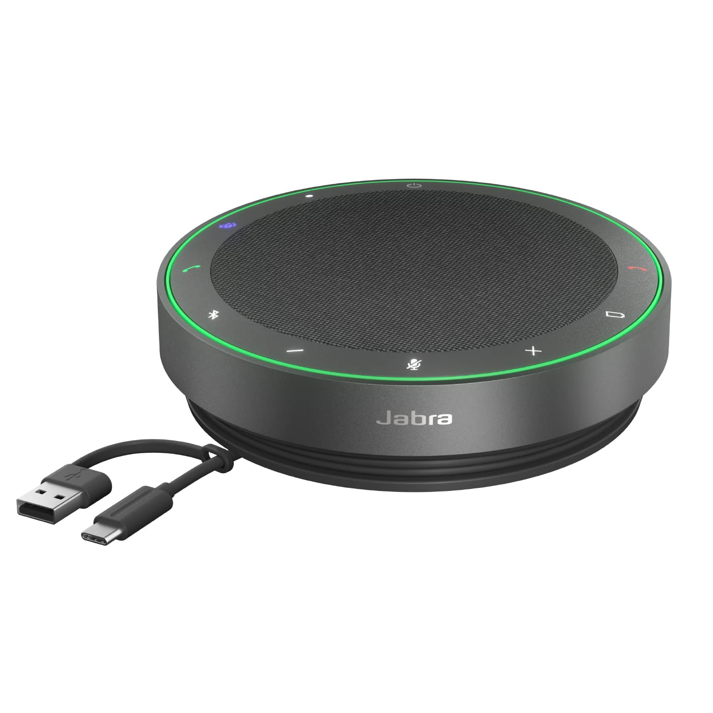 Jabra Speak2 75 Wireless Bluetooth Speakerphone - Portable Speaker with 4 Noise-Cancelling Mics, 65mm Full-Range Speakers & Super-Wideband Audio - Certified for Microsoft Teams & Zoom - Dark Grey - Perfect for Home Office, Conference Calls & Remote Meetings
