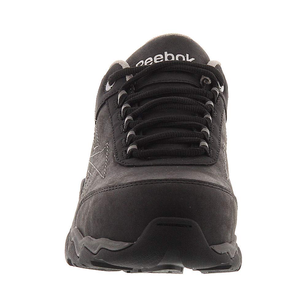 Reebok RB1062 Beamer Men's Safety Toe Athletic Work Shoes - Black & Grey - Lightweight & Comfortable for Construction, Warehouse & Industrial Work
