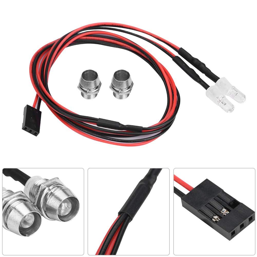 1/10 Scale RC Car LED Light Bar - 5mm Red Headlights for Drift Racing Models | Waterproof LED Accessories for Night Driving & Off-Road RC Vehicles
