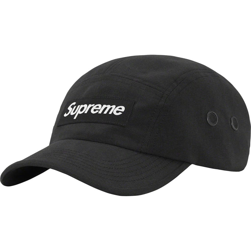 Supreme Brushed Cordura Camp Cap - Black Outdoor Hat for Men & Women - Perfect for Hiking, Camping, and Streetwear Fashion