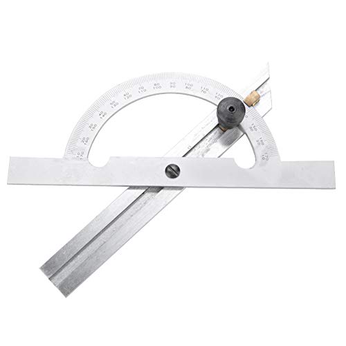 Adjustable Protractor Angle Ruler 100x150mm - Precision Angle Finder with Round Head for Students, Machinists & DIY Projects - Perfect for Woodworking, Metalworking & Engineering Measurements