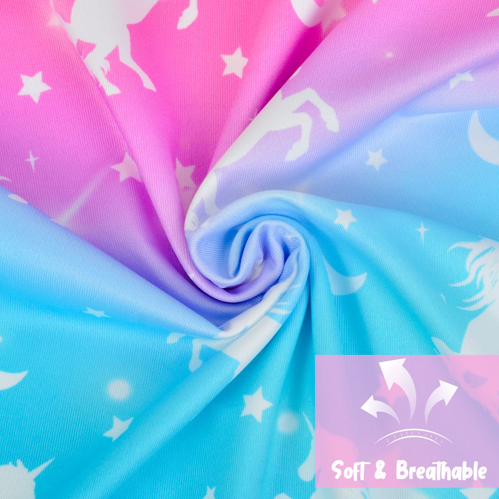 2-Pack Girls Nightgowns - Unicorn & Mermaid Pajama Set for Toddler Girls 3-9 Years | Princess Sleepwear for Kids | Soft & Comfortable for Bedtime, Sleepovers & Playtime