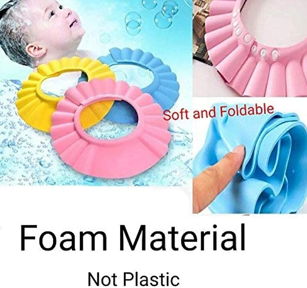 Styxon Adjustable Soft Baby Shower Cap for Safe Bathing - Waterproof Hair Wash Hat Protects Eyes & Ears - Multi-Color for Toddlers & Kids - Perfect for Gentle Bath Time, Hair Washing, and Spa Days