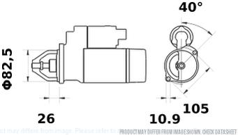 MAHLE Letrika (Iskra) AZF4224 Starter Motor 12V DC 4.2kW - Compatible with 11.131.848 - Perfect for Automotive Engine Repair & Replacement