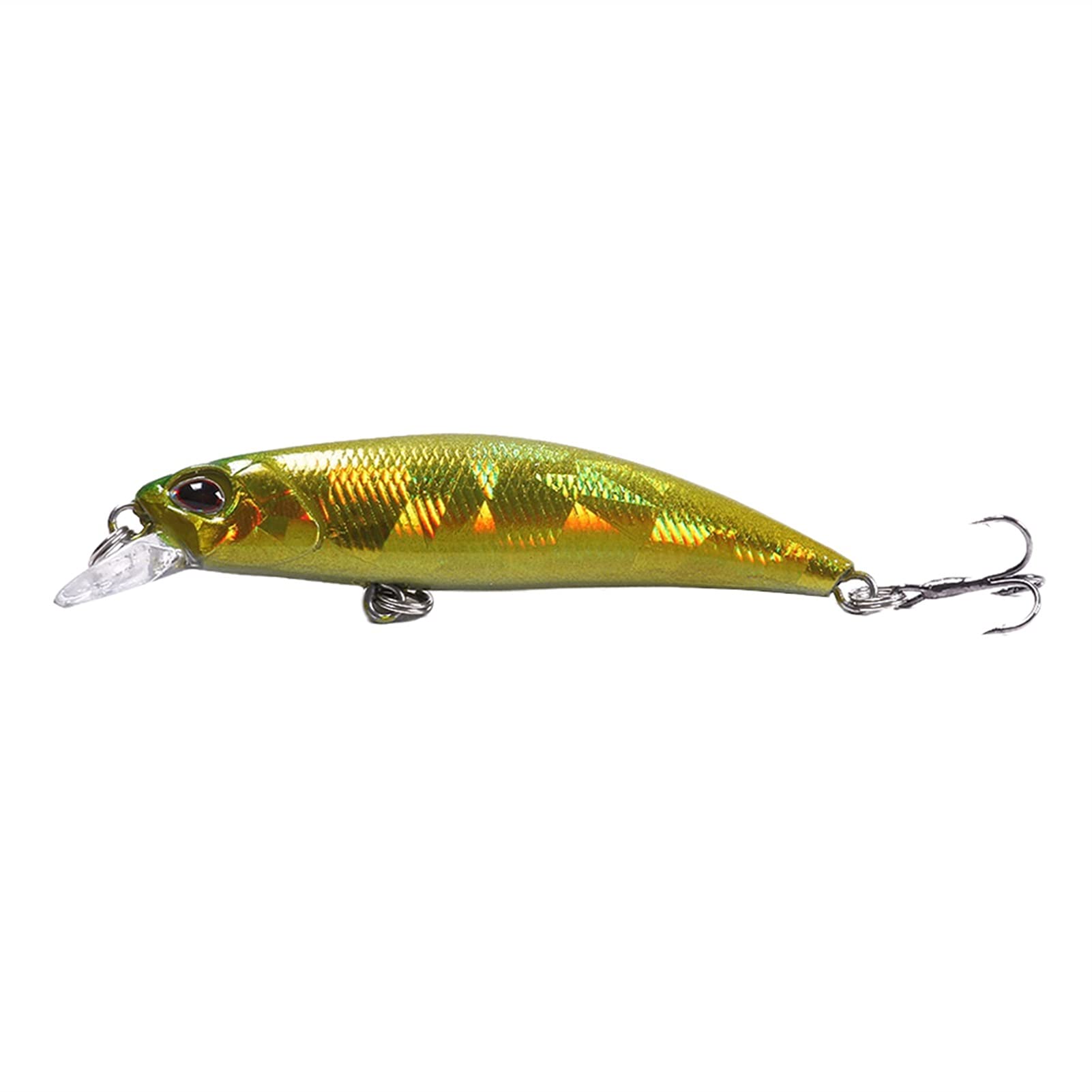 Premium Fishing Crankbait Lure - 4.7/2.7/0.39 Inch Hard Bait Minnow with Attractants - Green Color for Bass, Trout & Freshwater Fishing - Ideal for Casting, Trolling & Ice Fishing Tackle Accessories