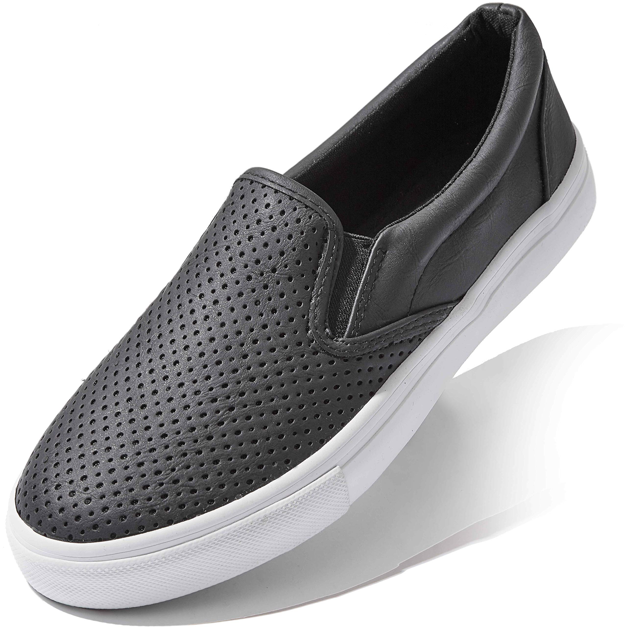 DailyShoes Platform Slip-on Sneakers - Comfortable Round Toe Low Cut Dress Shoes with Thick Sole for Women | Perfect for Casual Wear, Office, Walking & Ballet Flats