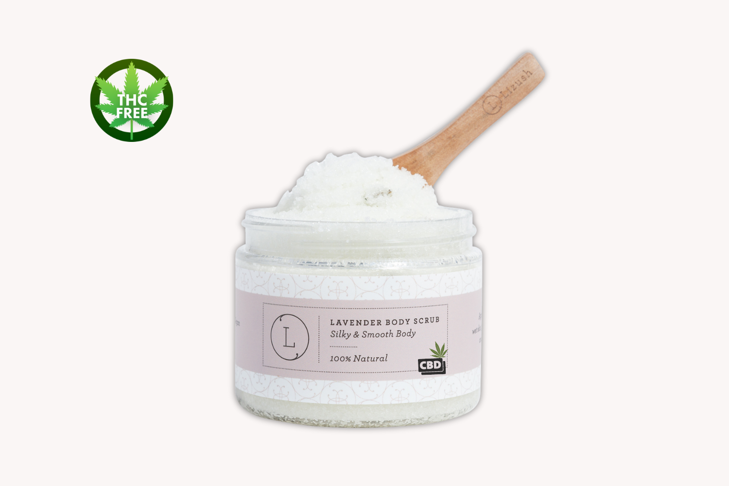 Organic CBD Lavender Body Scrub - Exfoliating & Moisturizing Natural Body Salt Scrub with Hemp Extract (THC Free) for Relaxation & Skin Renewal - Perfect for Spa Day & Self-Care Routine