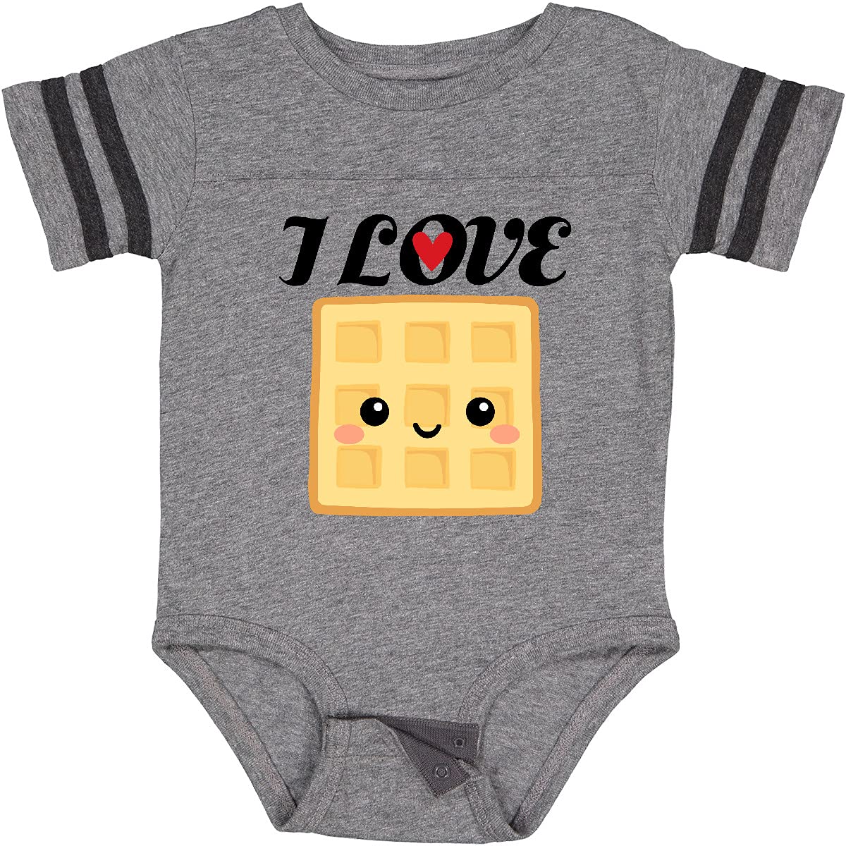 Inktastic Waffle Lover I Love Waffles Baby Bodysuit - Cute & Comfortable Infant Onesie for Waffle Fans - Perfect for Breakfast Outings, Family Photos & Playdates