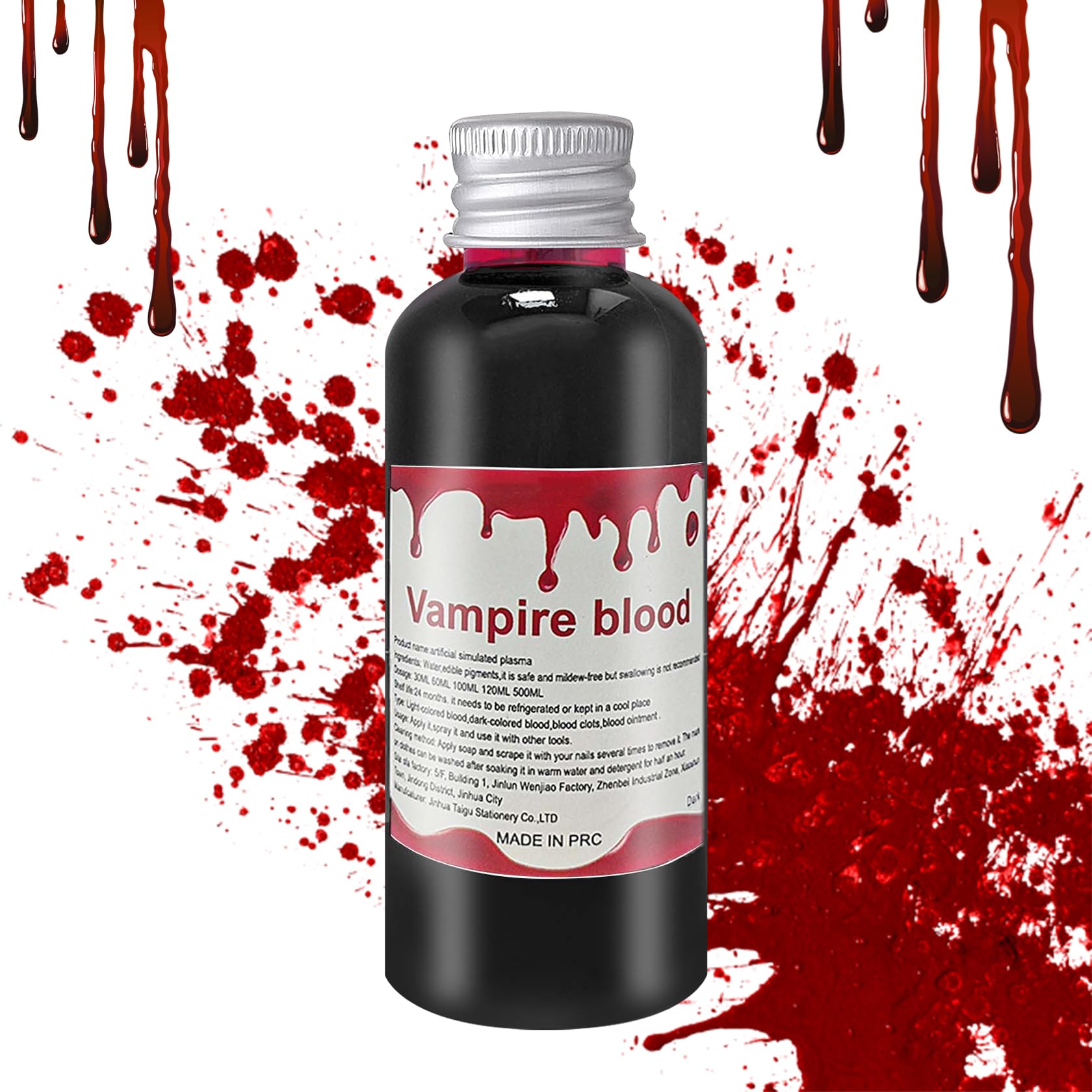 Realistic Fake Liquid Blood - Washable Halloween SFX Makeup for Zombie, Vampire & Monster Costumes | Perfect for Cosplay, Theater & Bride Dress Up | Great for Halloween Parties, Haunted Houses & Horror Events