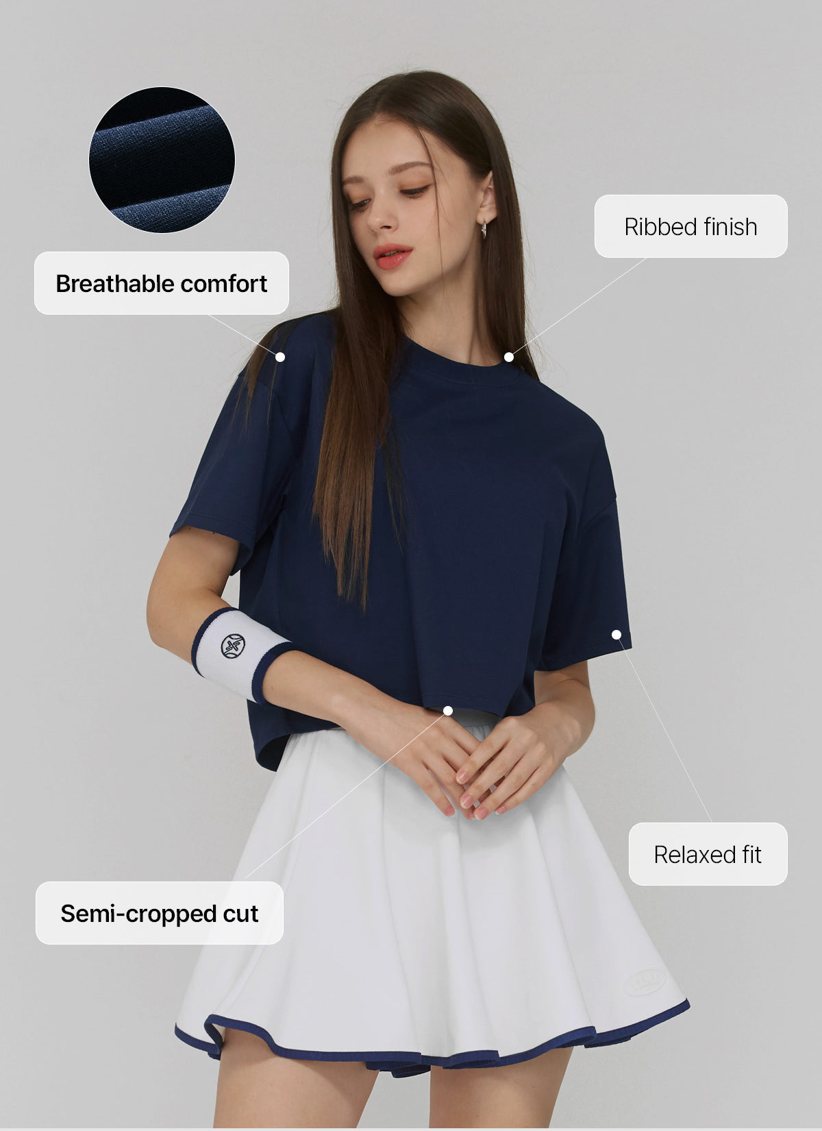 Cool Touch Basic Crop T-Shirts for Women - Soft Breathable Summer Tees - Perfect for Yoga, Gym, and Casual Wear