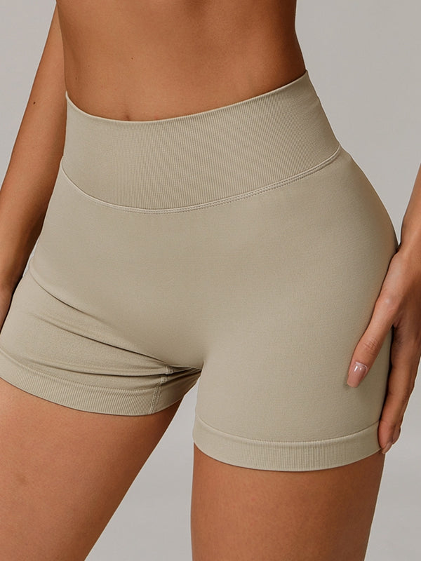 ZASUWA Women's Sexy Deep V Back Scrunch Butt Lifting Shorts - High Waisted Workout & Yoga Shorts for Women, Perfect for Gym, Running, and Lounge Wear