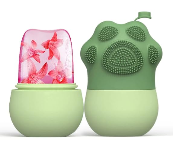 Gree99 Ice Face Roller Massager - Reusable Silicone Ice Cube Roller for Face, Eyes & Neck Skin Care - Pack of 1 - Perfect for Puffiness Relief & Morning Skincare Routine