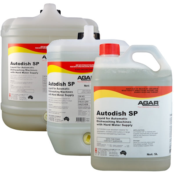 Agar Autodish SP Hard Water Commercial Dishwasher Detergent - Heavy Duty Restaurant & Kitchen Cleaning Solution for Tough Grease & Stains