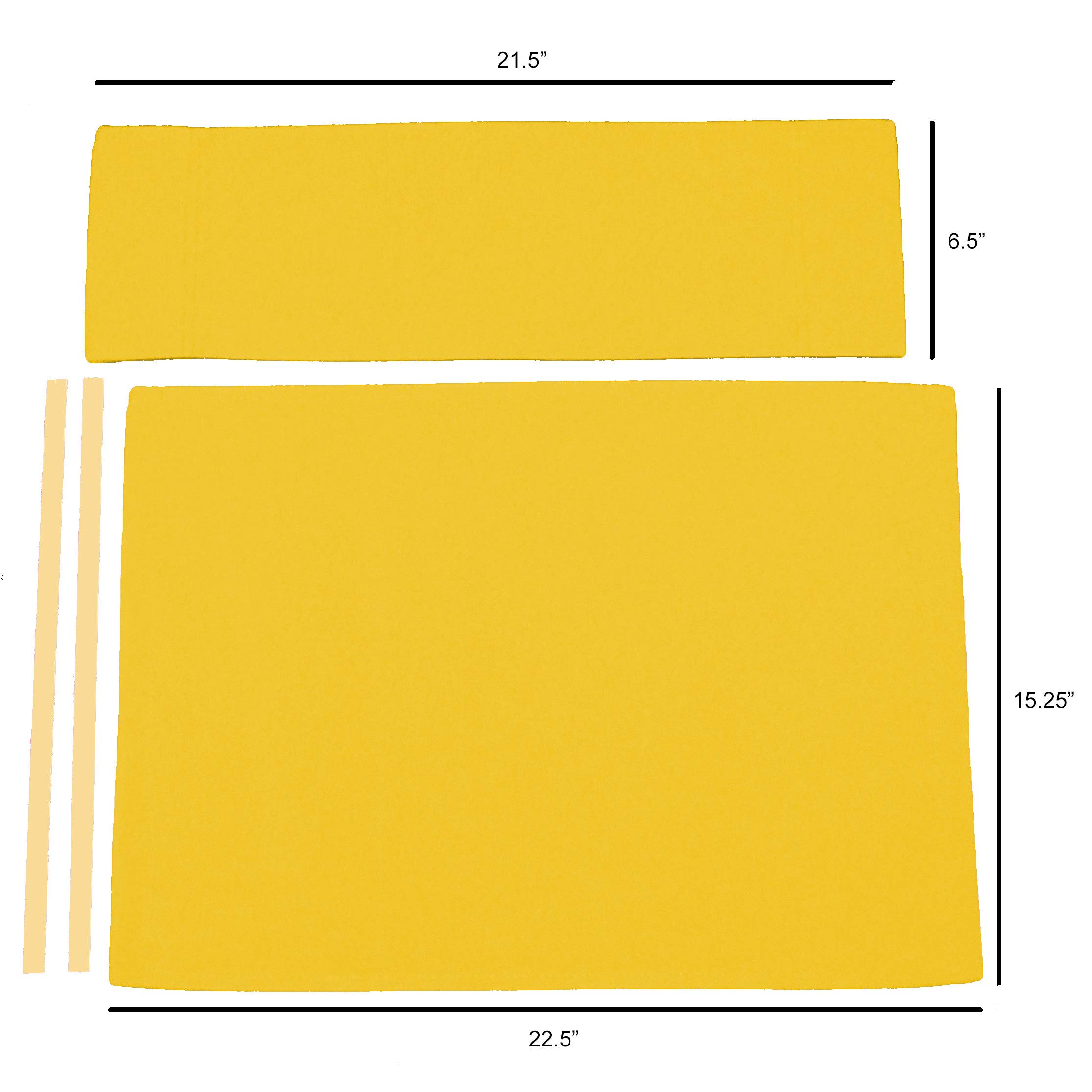 Sunbrella Directors Chair Replacement Cover - Flat Stick Style in Sunflower Yellow | Durable Outdoor Furniture Slipcover for Patio, Beach, and Poolside Use